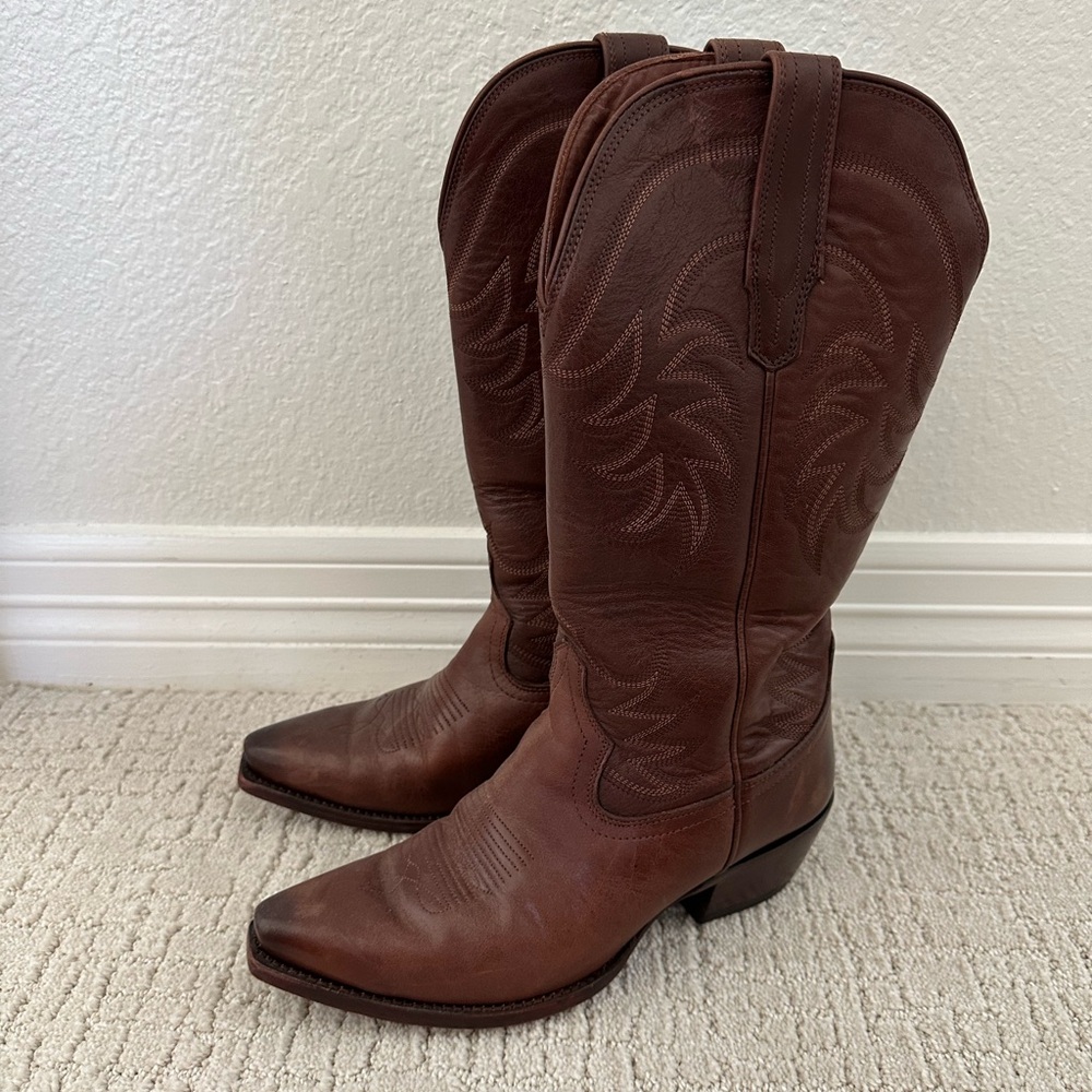 Tecovas Tan Leather Western Boots
